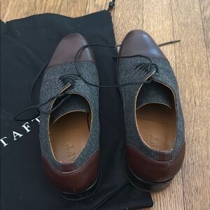 Taft The Jack Shoe in Gray/Oxblood Oxford Shoes